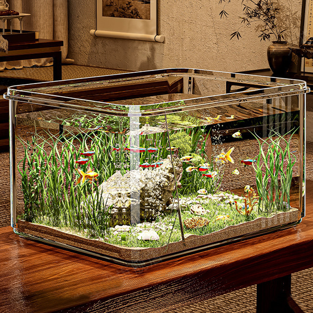 Aquarium Goldfish - 1 PC Transparent Aquarium Creative Desktop