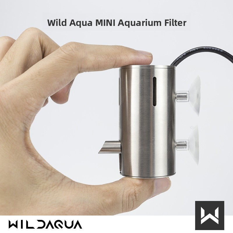 Fish Tank Filter Aquarium - Miniature Stainless Steel Internal Filter for