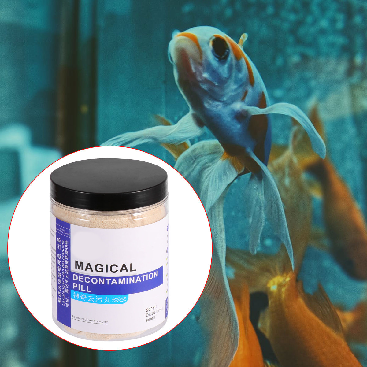 Aquarium Fish In Bowl - Protein Cotton Filter 500ml Water Purifier