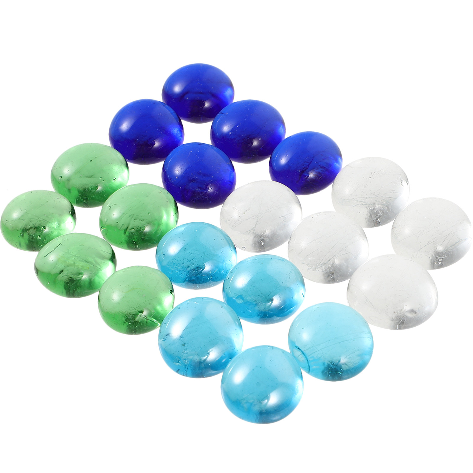Aquarium Fishes - 1Set Vibrant Colorful Glass Beads Flat