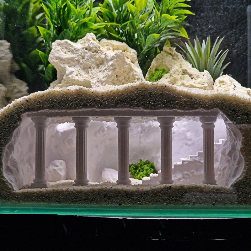 Aquarium Fish Games - Fish Tank Cave Aquascaping,Artificial Roman Column