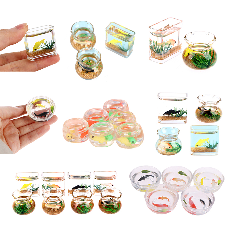 1/12 Lovely Dollhouse Miniatur - Aquarium Fish In Bowl のレビューと価格