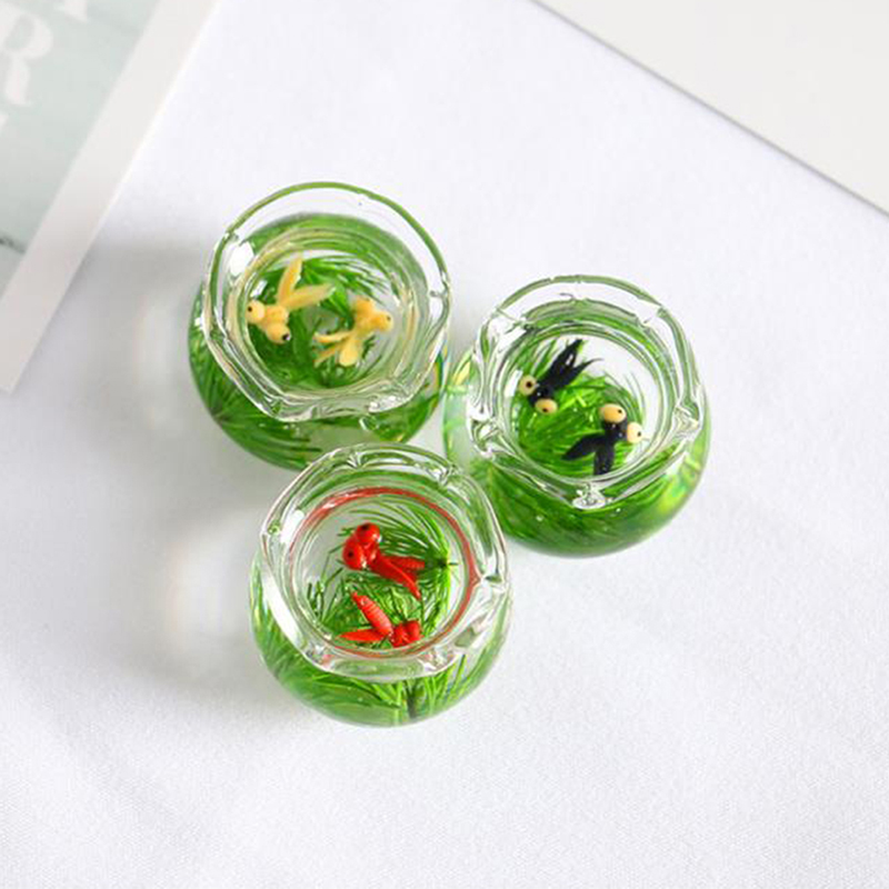 1/12 Lovely Dollhouse Miniatur - Aquarium Fish In Bowl のレビューと価格