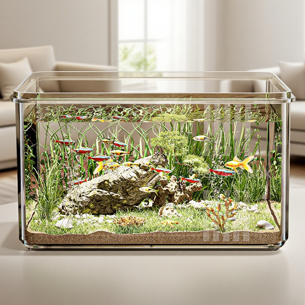 1 PC Transparent Aquarium Crea - Aquarium Goldfish のレビューと価格
