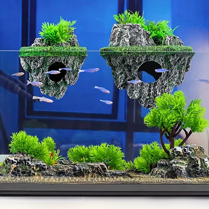 Z. Suspended Island Fish Tank  - Aquarium Fish Games のレビューと価格