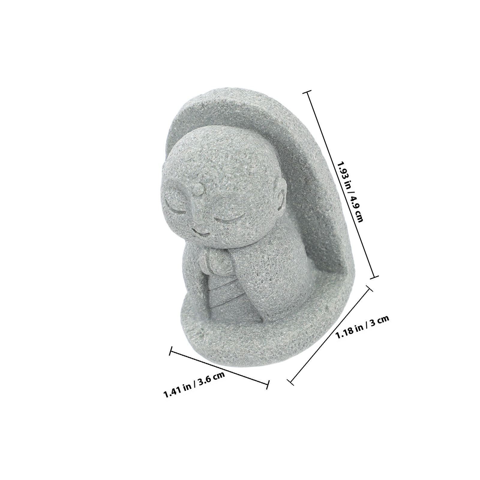 Miniature Japanese Jizo Buddha - Aquarium Fishes のレビューと価格