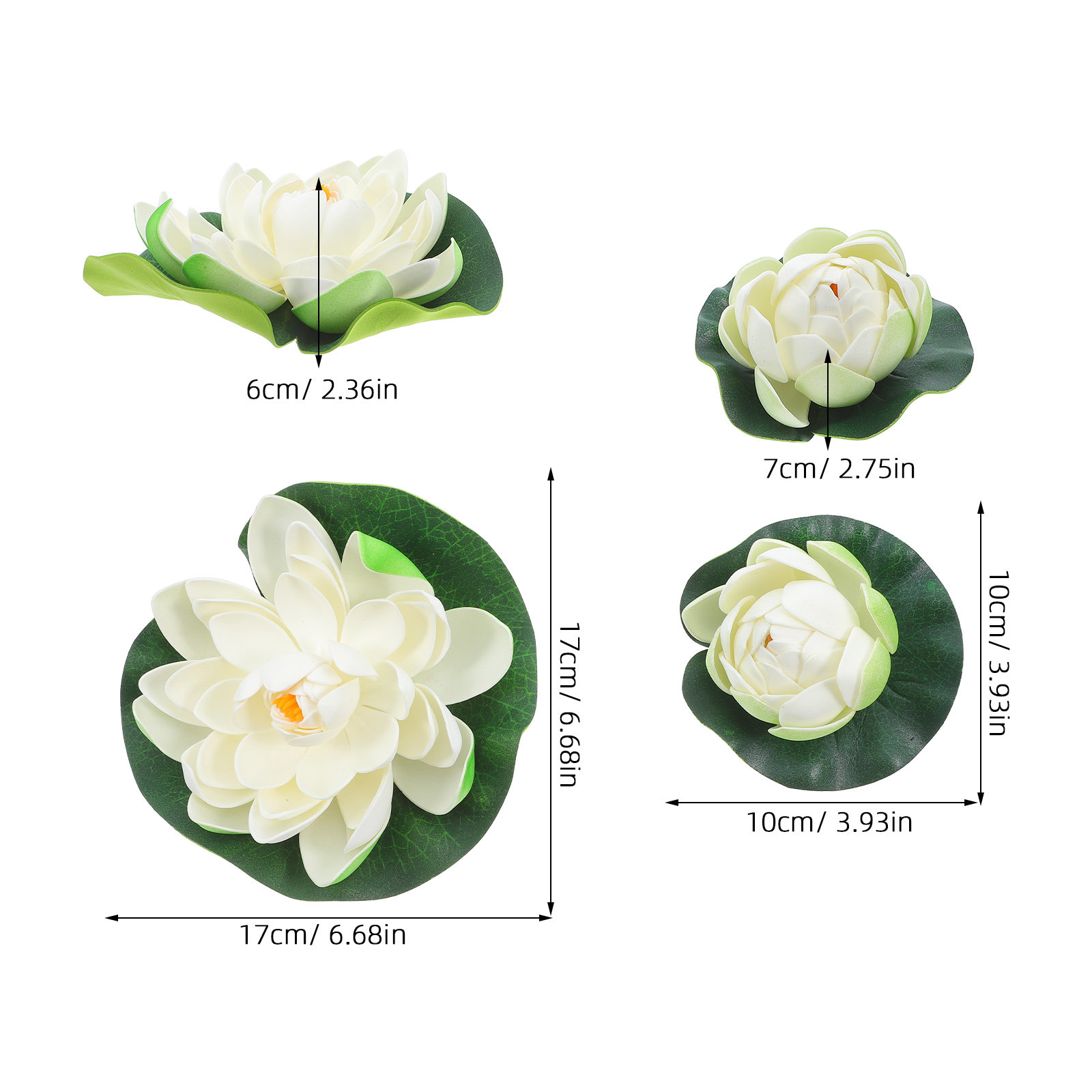 5Pcs Lifelike Floating Artific - Aquarium Fish Pond のレビューと価格