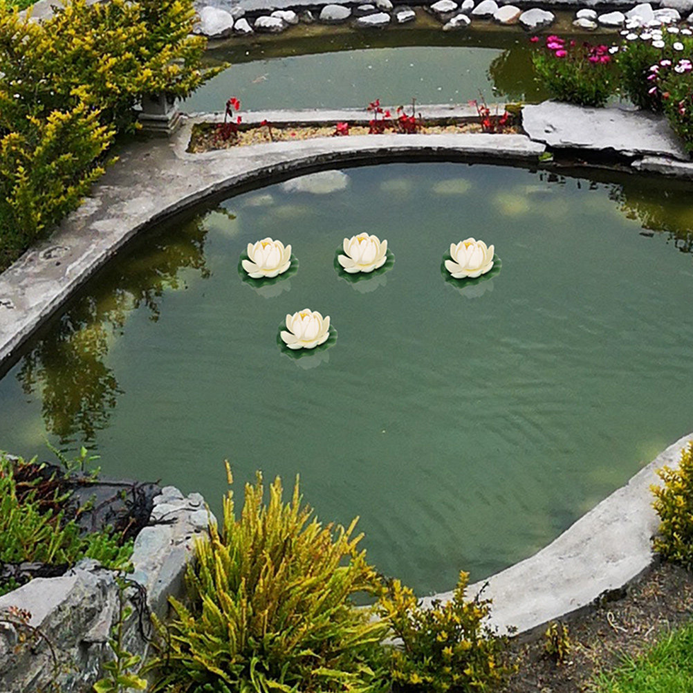 6Pcs Artificial Lotus Flower D - Aquarium Fish Pond のレビューと価格
