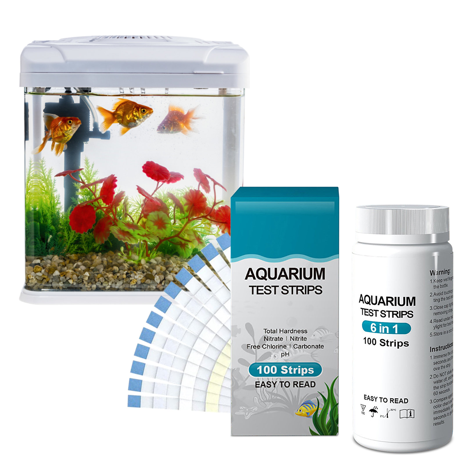 100pcs 6-in-1 Water Quality Te - Aquarium Fish Pond のレビューと価格