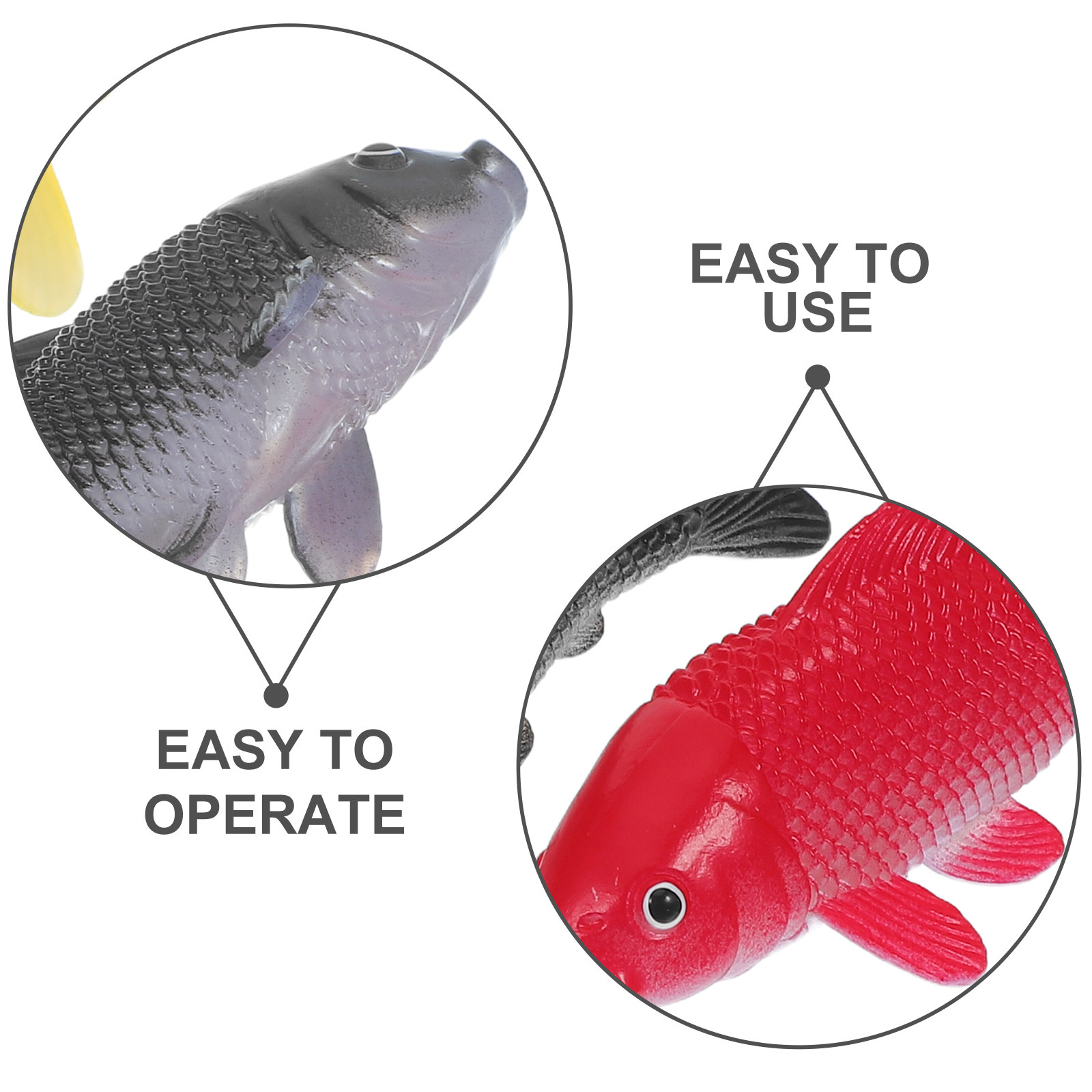 3pcs Fish Crafts Toys Realisti - Aquarium Goldfish のレビューと価格