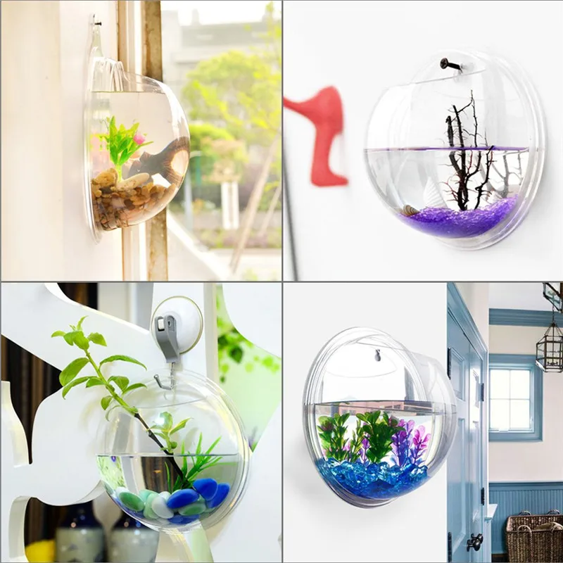 Transparent acrylic hanging wa - Aquarium Fish In Bowl のレビューと価格
