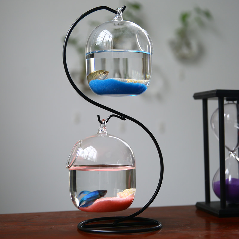 Creative Double-deck Suspended - Aquarium Fish In Bowl のレビューと価格