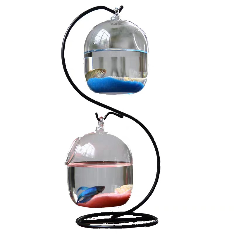 Creative Double-deck Suspended - Aquarium Fish In Bowl のレビューと価格