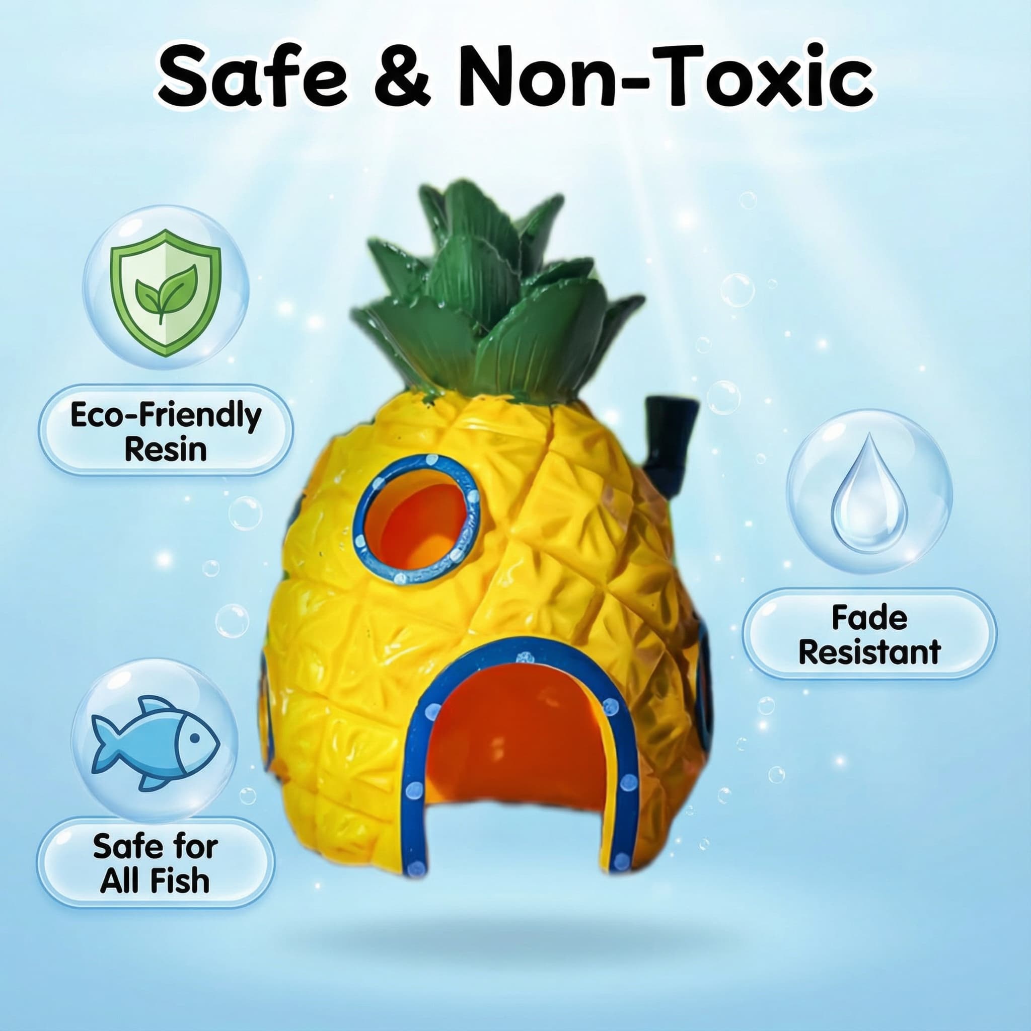 Pineapple House Aquarium Decor - Aquarium Fish Hiding Places のレビューと価格