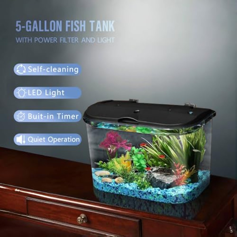 5-Gallon Aquarium Kit with LED - Aquarium Fish Variety のレビューと価格