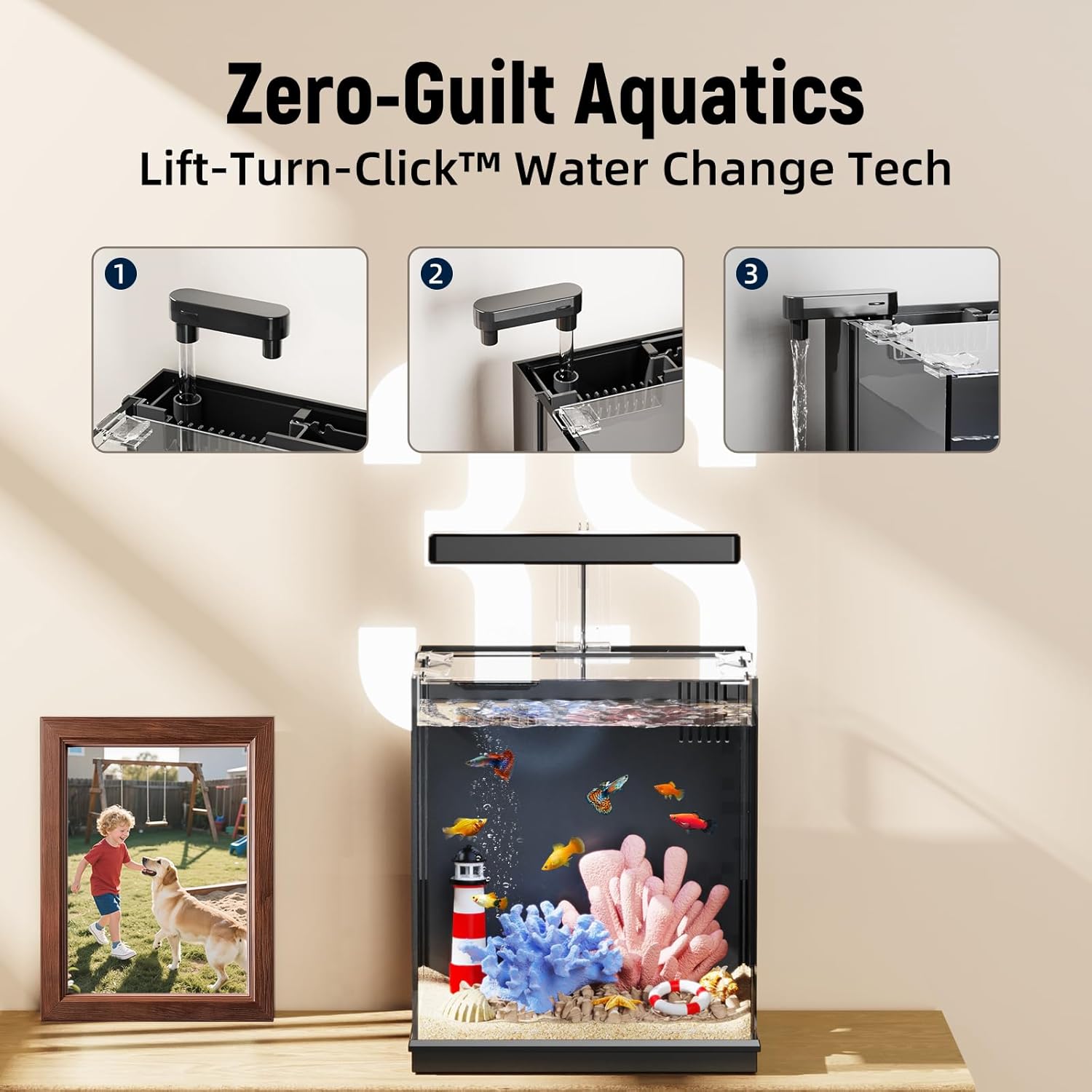 2 Gallon Betta Fish Tank with  - Fish Tank Filter Aquarium のレビューと価格